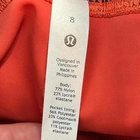 Lululemon High-Rise Leggings - Size 8 - Coral Print - Picture 4 of 5